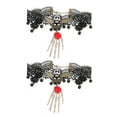 thumbnail image 1 of Shisuyan 2 Pcs Collier en Dentelle d'Halloween Collier Pendentif Rétro Griffe de Squelette Ras-du-Cou pour Fille, 1 of 8