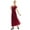Burgundy, variant on iEFiEL Women Ladies Chiffon Off-The-Shoulder Side Split Long Bridesmaid Dress Evening Prom Gown