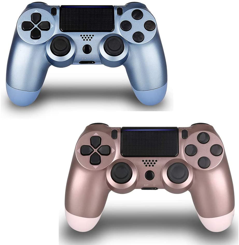 bundel Manie ruimte 2 Pack Wireless Controller for PS4 Remote for Sony Playstation 4 Remote  Control (Titanium Blue and Rose Gold) - Walmart.com
