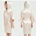thumbnail image 5 of AJIWYH Cute Pajamas for Girls,Kids Boys Girls Silk Satin Hooded Bathrobe Kimono Robes Nightgown Sleepwear Clothes 3t Pajamas Girls Beige,6-7 Years, 5 of 7