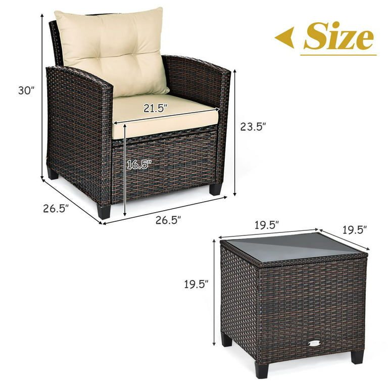 Golden Honey Palm Springs Resin Wicker Furniture Sets - Wicker Patio  Furniture, Full Size - Outdoor Resin Wicker Furniture