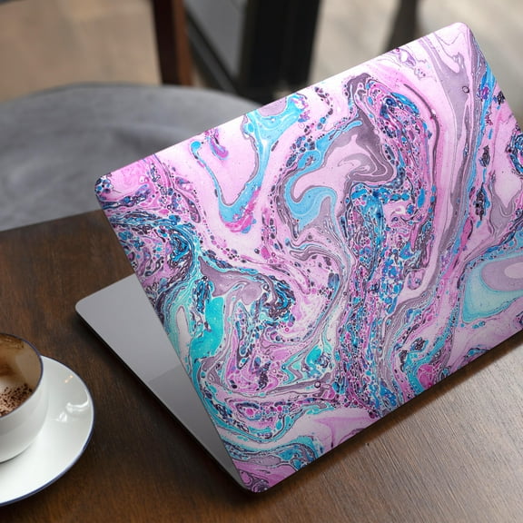 DesignSkinz Vivid Pink and Teal Oil Mix Full-Body Skin Decal Wrap Cover for MacBook 12" Retina (A1534)