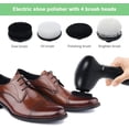 thumbnail image 3 of Portable and Electric Shoe Polisher, Cordless Shoe Brushes 4 Replacement Heads, 3 of 5