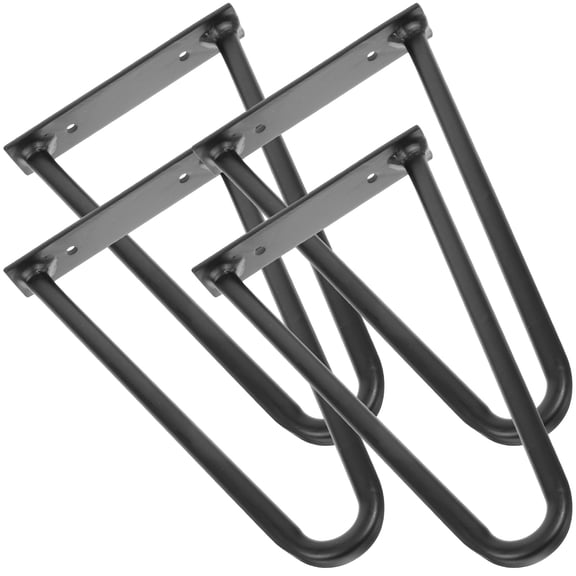 BESTOYARD 4Pcs Black Metal Table Legs Hairpin Design for Coffee End and Side Tables