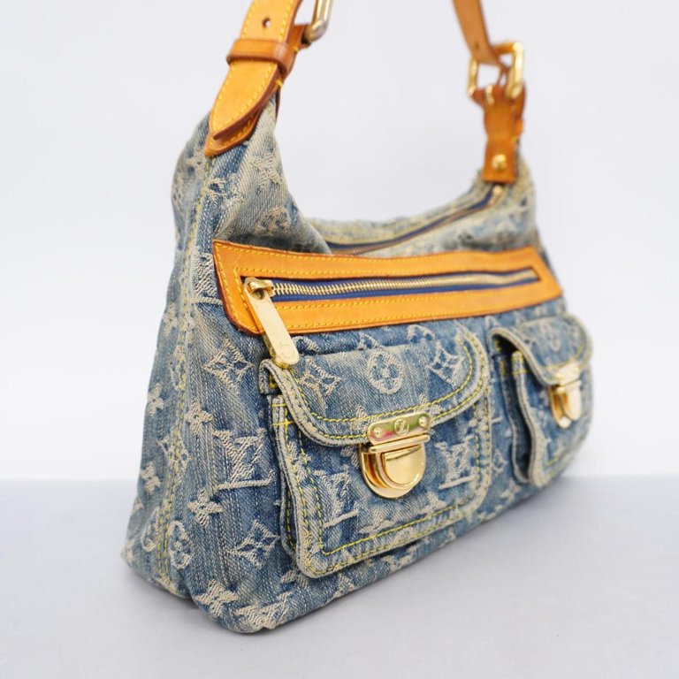 Pre-Owned Louis Vuitton Shoulder Bag Monogram Denim Baggy PM 