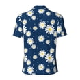 thumbnail image 4 of Rocae Daisies Flowers for Men's Short Sleeve Polo Shirt, Quick Drying Performance Moisture Wicking Sports Men's Golf Shirt Small, 4 of 9