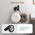 thumbnail image 3 of Fil-fresh Brushed Nickel Bathroom Hardware Set, 4-Piece Wall Mounted Bathroom Accessories Set, 24-Inch Towel Bar with Toilet Paper Holder, Towel Ring & Robe Hook, SUS304 Stainless Steel, 3 of 9