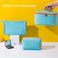 thumbnail image 3 of Boc Makeup Bag with Handle Portable Faux Leather Travel Makeup Bags for Outing, 3 of 10