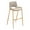 Beige & Gold, variant on Desi Barstool White & Walnut Barstool, Modern Style, Plush and durable faux leather fabric, Steel, Indoor Bar