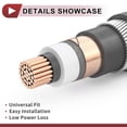 thumbnail image 3 of 1 Pc Battery Inverter Cable Battery Cable 3/8" Lug 5/16" Lug 3 AWG Gauge 4FT Black Tinned Copper, 3 of 7