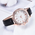 thumbnail image 2 of XR3370 Reloj de diamantes de moda Reloj con cinturón clásico Reloj de pulsera para mujer (Negro), 2 of 3