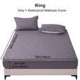 thumbnail image 2 of UPONRAY King Mattress Protector, Quilted Waterproof Mattress Protector with Deep Pocket up to 12 Inches, Soft Breathable Noiseless Bed Pad Topper, Queen Bed Cover for Home, Bedroom, Hotel (Dark Gray), 2 of 9