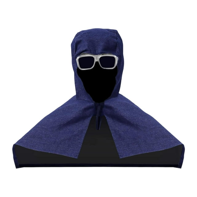 segolike Capuchon de Soudure Protecteur en Denim Réutilisable Résistant à l'Usure Protection du Cou Capuchon de Soude Tête Complète pour Couper Poncer Pulvériser Style D