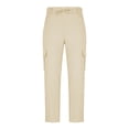 thumbnail image 4 of Mineart Men's Straight‑Leg Cargo Pants Long Trousers Solid Faux Linen Cotton with Multi Pockets Drawstring for Weekend Camping Outdoor, 4 of 7