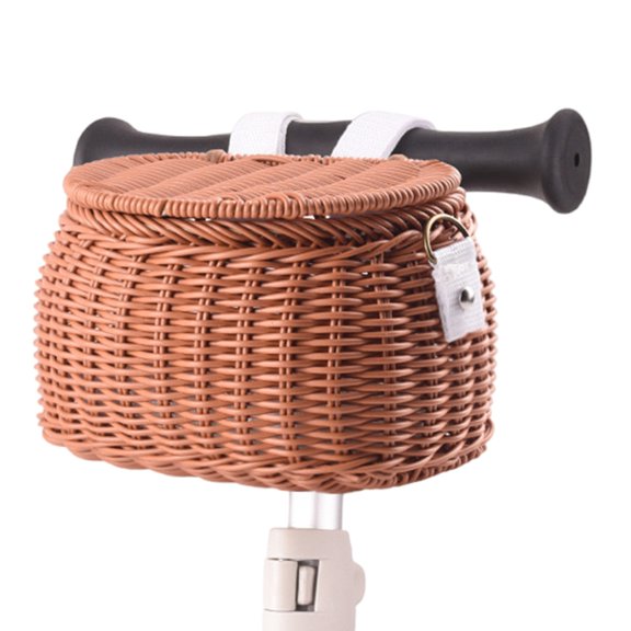 Bicycles Wicker Basket Front Handlebars Basket for Kids Bikes and Scooter