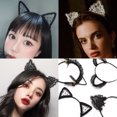 thumbnail image 1 of 5 uds diadema con orejas de gato encaje diamantes de imitación cristal lentejuelas 5 estilos diadema diadema accesorios para el cabello mujeres niñas para fiesta disfraces fiesta Cosplay, 1 of 4