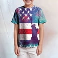 thumbnail image 2 of Ccpelsie Toddler Boy Girl 4th Of July Outfit Short Sleeve Independence Day T-Shirt Fourth Of July Clothes for Kids(Dark Blue,8-9 Years), 2 of 5