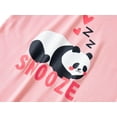 thumbnail image 3 of Beezizac Soft Modal Cute Panda Pajamas for Girls Tee & Pants Set Jammies Big Kid Size 8, 3 of 7