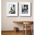 thumbnail image 2 of CAVEPOP 16"x20" White Wood Poster Frame with Included Matting to Display 11"x14" Photo, 2 of 7