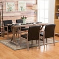 thumbnail image 2 of Foreate Vintage Accent Armchair with Rubber Wood Arms Mid-Back, Modern Dining Chairs Upholstered PU Leather for Living Room Office Small Space, 2 of 12