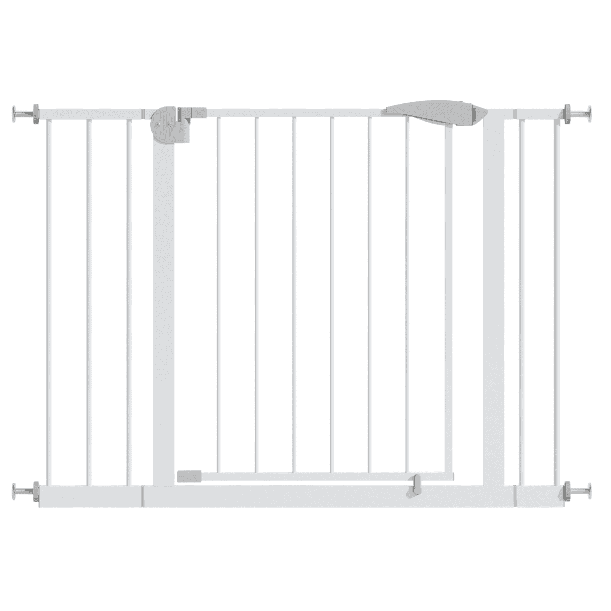 KAIFENG Walk-Through Safety Gate 29.5-44.1 in White Steel Pet Barrier