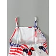 thumbnail image 6 of Bagilaanoe Toddler Baby Girls 4th of July Romper Stars Stripe USA Flag Halter Strap Jumpsuit Summer Independecen Day Outfits Clothes, 6 of 8