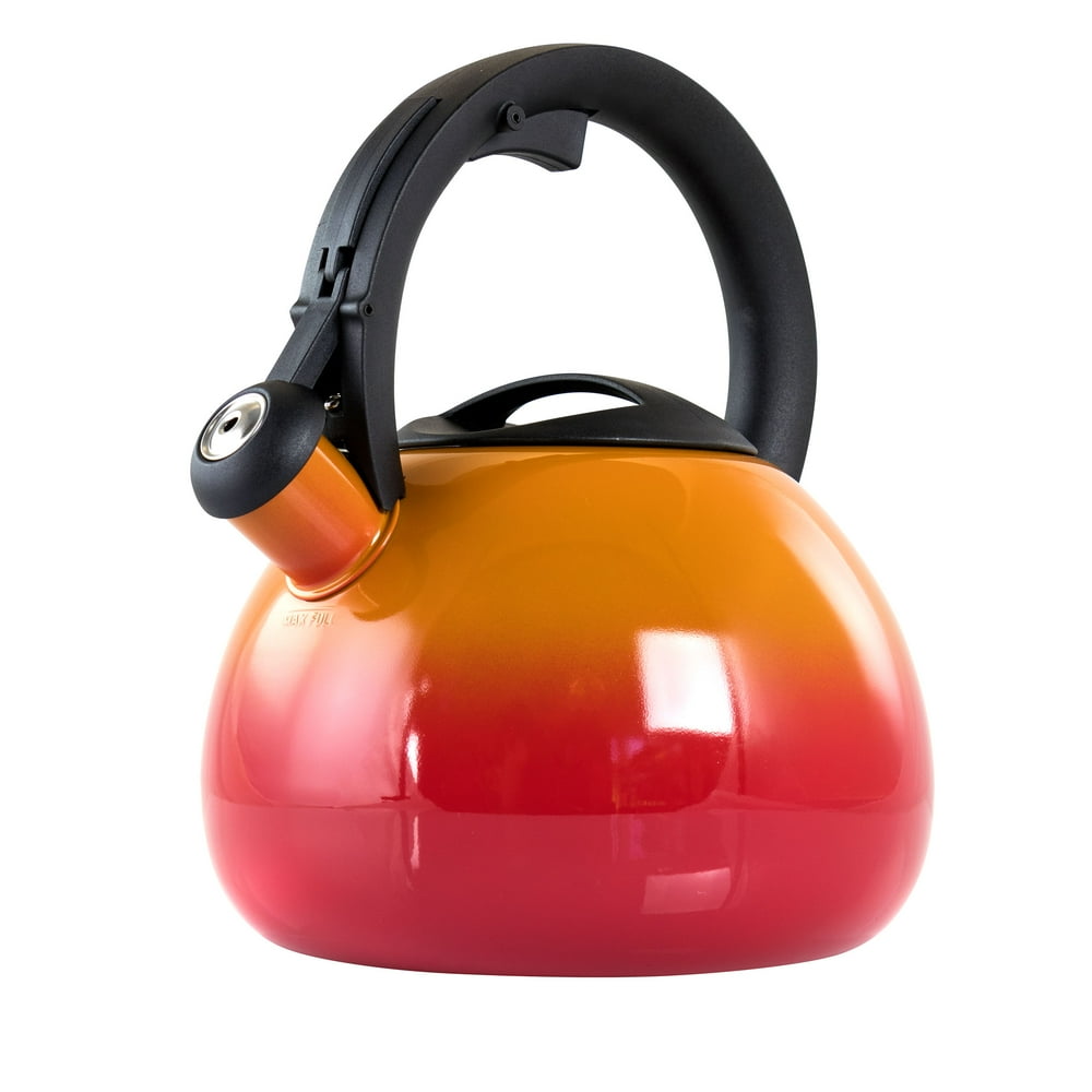 Mr. Coffee 2.5 Quart Stainless Steel Whistling Tea Kettle in Gradient