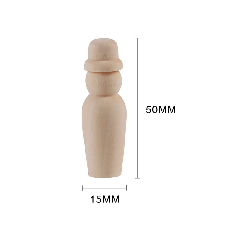 20 Pieces/Set Solid Hard Wood Peg Doll Male Dad / Grandpa Wooden Peg Dolls  Natural Unfinished For Paint Or Stain Wedding Cake Topper DIY