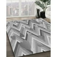 thumbnail image 2 of Ahgly Company Indoor Square Patterned Platinum Gray Area Rugs, 5' Square, 2 of 6