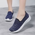 thumbnail image 2 of Bmisegm Women's Shoes Soft Bottom Breathable Flat Ladies Casual Shoes Mom Shoes Womens Casual Shoes Blue 37, 2 of 9