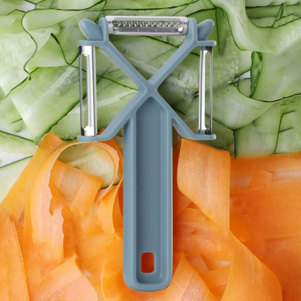 Pelador Multiusos, Cuchillas Eficientes para Triturar y Pelar, Mango Cómodo, Orificio para Colgar Integrado, Fácil de Limpiar, Apto para Verduras Duras y Frutas Blandas, Esencial para El Hog