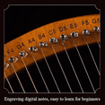 thumbnail image 2 of Lyre Harp 19 String Beginners Harp,Portable 19-Tone Small Harp 19-String Lyre Musical Instruments Solid Wood Lyre Harp, 2 of 6