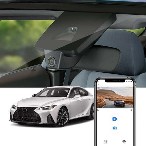Fitcamx 4K Dash Cam Compatible with Lexus is 2017-2025 IS350 IS300 AWD IS200t F Sport, OEM Look, Built-in WiFi & APP, Plug & Play, 64GB MicroSD Card