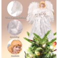 thumbnail image 2 of Decoración para árbol de Navidad Rcrirth Diseño de ángel blanco con luces 32 cm, 2 of 7