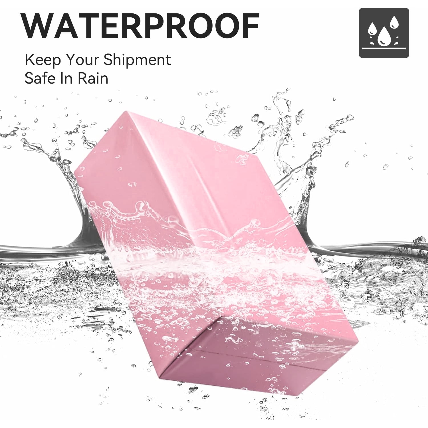 100Pcs Large Poly Mailers, 19 x 24 inch Pink Waterproof and Tear-Proof Self Adhesive Large Shipping Bags, Strong Thick Mailing Bags for Clothing, Small Business