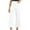 White, variant on Yuanlook Women's Dress Capri Pants,High Waisted Cropped Wide Leg Stretchy Straight Pants Trousers with Pockets - Orange - M