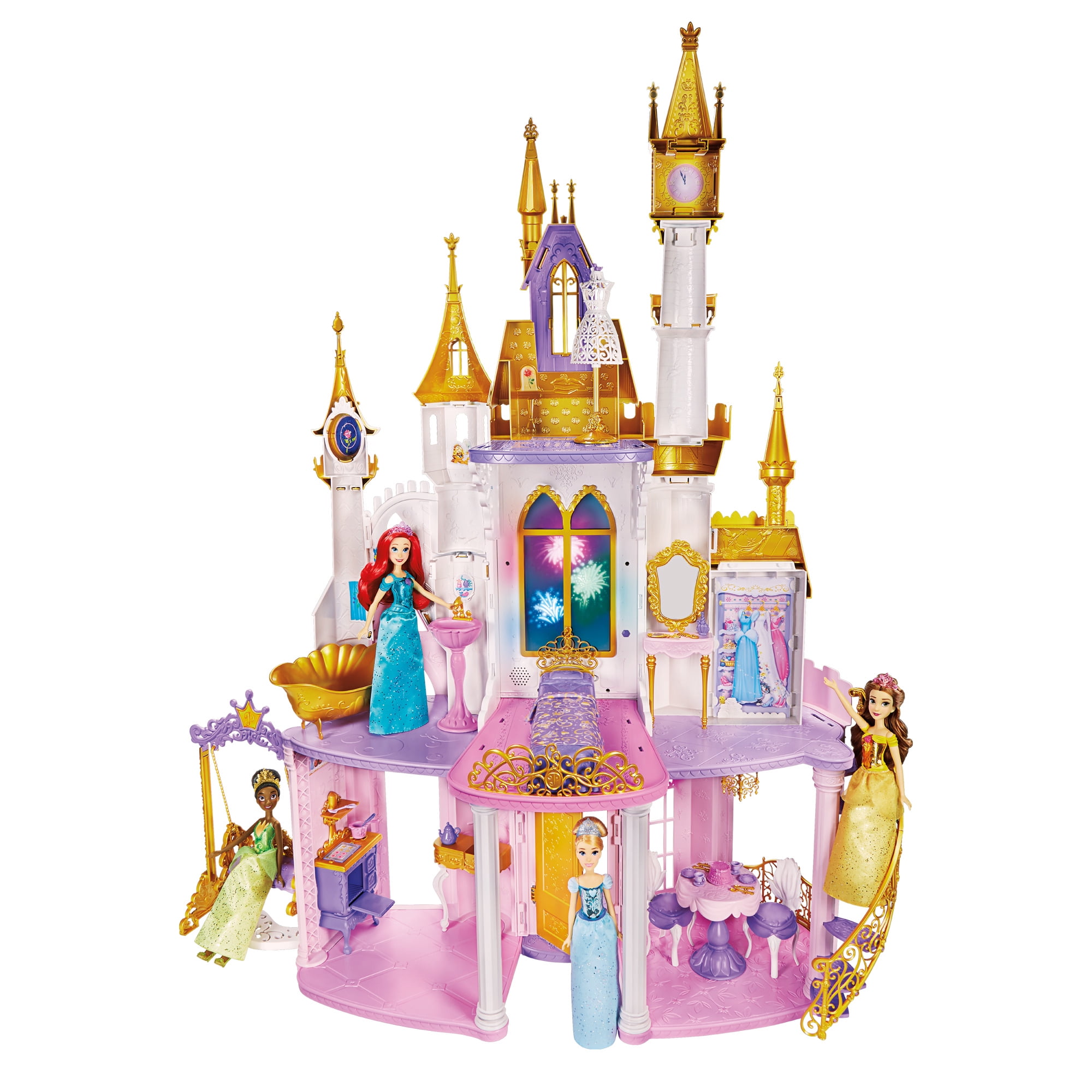 Pink Princess Musical Castle Play Set Light Music For Girls Toy Great Gift Idea 