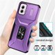 thumbnail image 5 of Funda para GANGXUN Motorola Moto G Power 2024 - Soporte metálico, Función magnética, Morado, 5 of 5