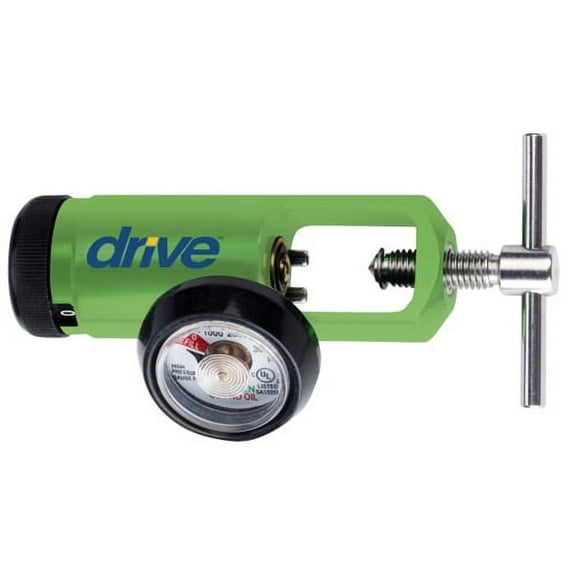 Drive Medical-CGA 870 Oxygen Regulator 0-15 LPM Barb Outlet, Standard