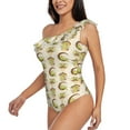 thumbnail image 2 of Haiem Frogs Women's One Piece Swimsuits Tummy Control One Shoulder Bathing Suits Ruffle Swimwear-XX-Large, 2 of 8