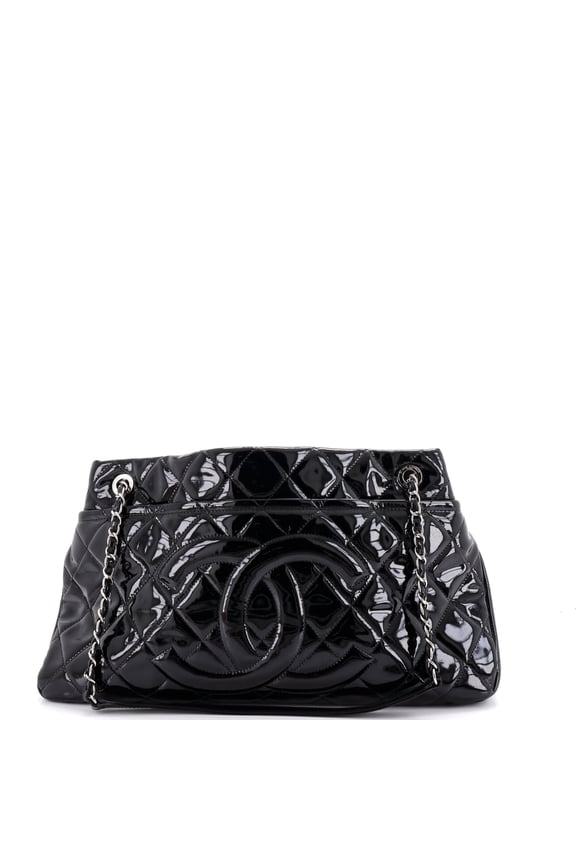 Pre-Owned Timeless CC Soft Tote Quilted Patent Large By Rebag
