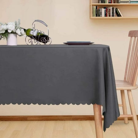 

Rectangle Table Cloth – Washable Water Resistance Microfiber Tablecloth Decorative Table Cover for Banquet Party Kitchen Dining Room Gray 60 X 84 Inch