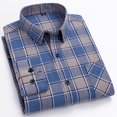 thumbnail image 4 of XDZJLR Men Shirts Long Sleeved Pure Wool Plaid Plus Size Fashion Tops, 4 of 5