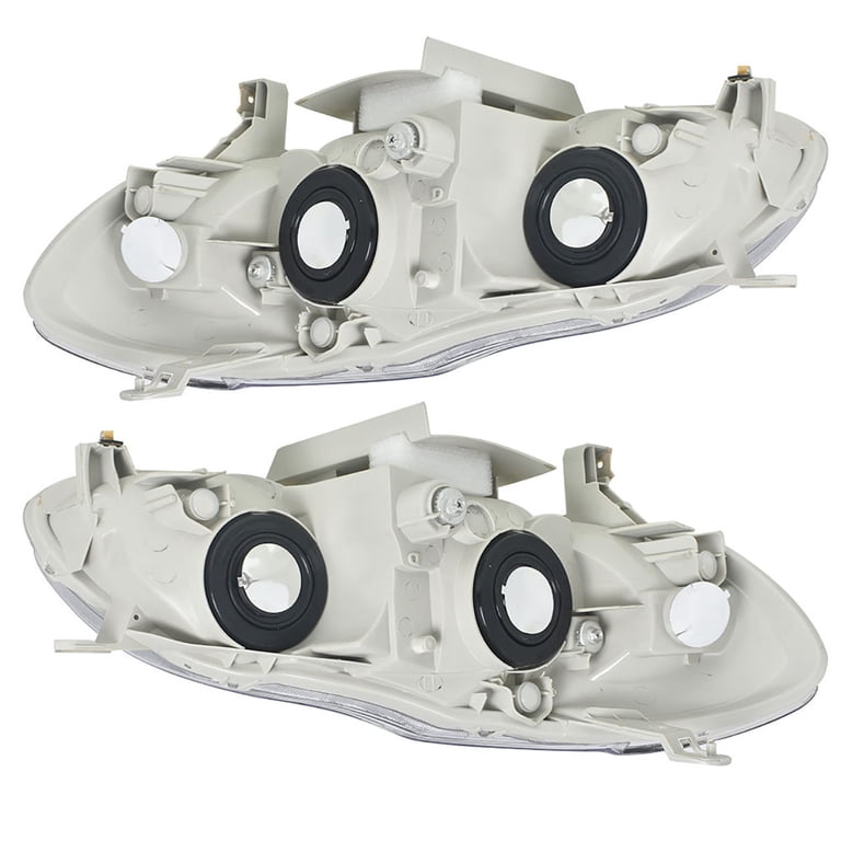 Projecteur Phare Pour Toyota Corolla 2003-2008 - Neuf - Chrome/Ambre - 12V