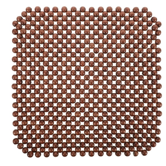 Worgeous Wooden Beaded Seat Cushion for Car Use Coffee Color Adds Style and Comfort to Any Vehicle