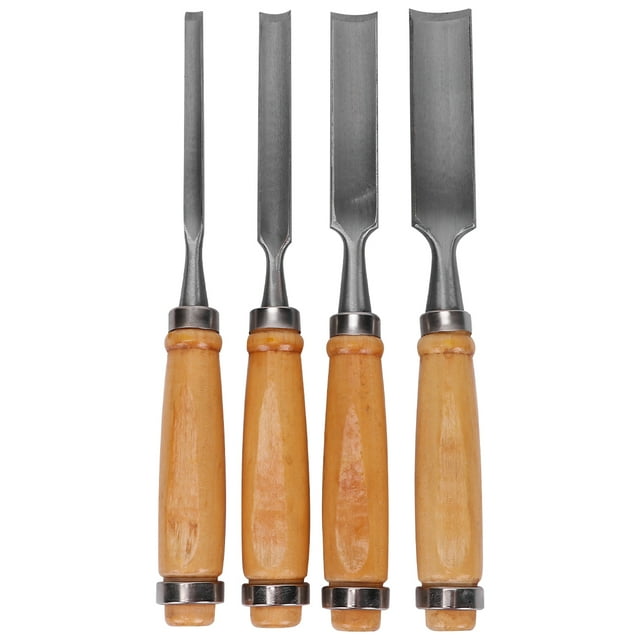 Shisuyan 1 Set Wood Carving Chisel Sets Carving Chisel Cutter with Handle Woodcarving Tools for Carpentry (Light Brown + Silver)