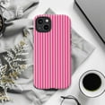 thumbnail image 6 of Pink Striped Phone Case, Vibrant Vertical Pattern Protective Cover for iPhone 17 16 15 14 13 12 11 Plus Pro Max Mini, 6 of 6