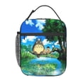 thumbnail image 2 of Insulated Lunch Box for Adults featuring Forest Spirit Art, Thermal Meal Prep Tote with Buckle Handle and Side Mesh Pocket, 2 of 6