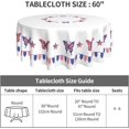 thumbnail image 2 of 4th of July Tablecloth Patriotic Round Tablecloth 60 Inch Washable Star Butterfly Table Cloth Waterproof Fabric Table Cover for Holiday Outdoor Party Kitchen Dining Table Decor, 2 of 6