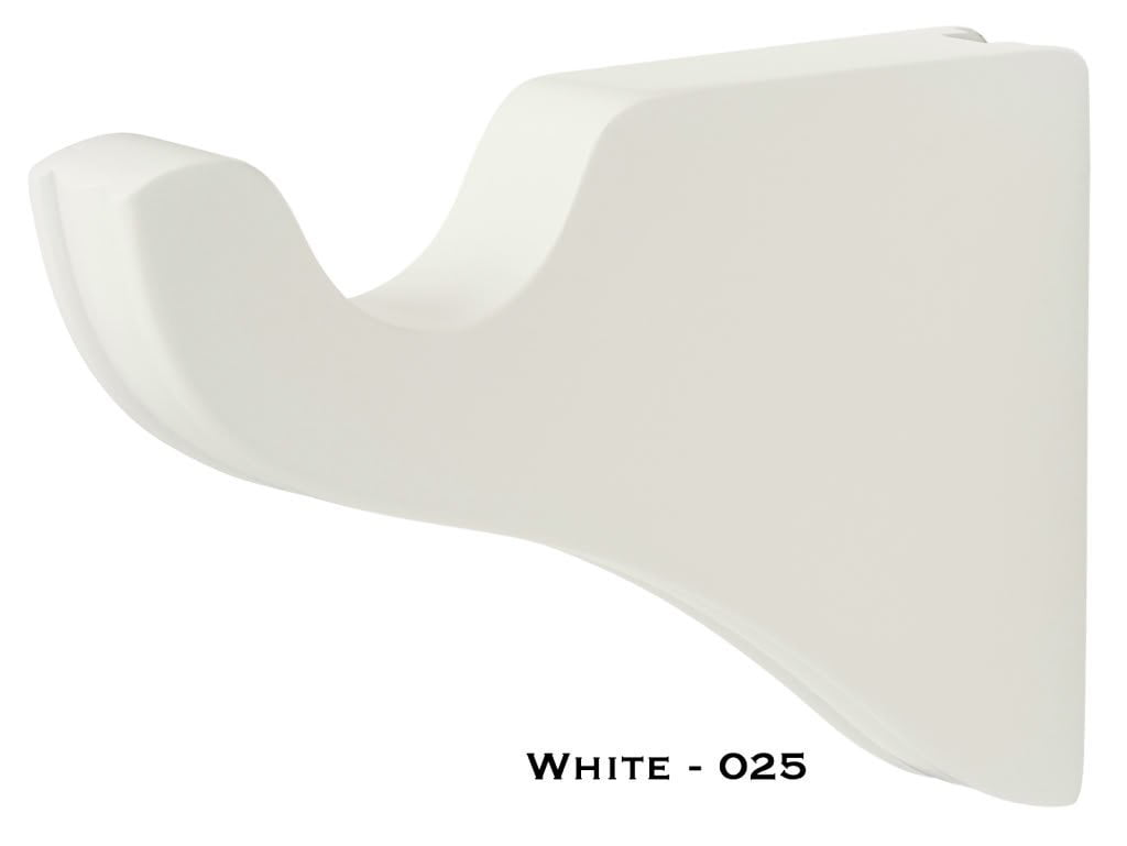 Center Support Bracket in White finish for a 13/8' dowel rod 1/pack